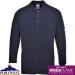 Portwest Flame Resistant  Antistatic Long Sleeved Polo Shirt - FR10X