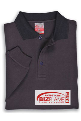 Flame Retardant Anti Static Long Sleeve Polo Shirt - FR10