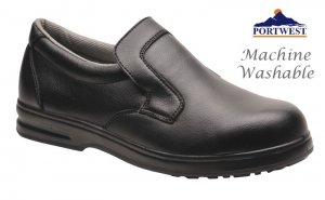 Washable Microfibre Slip On Safety Shoes - FW81