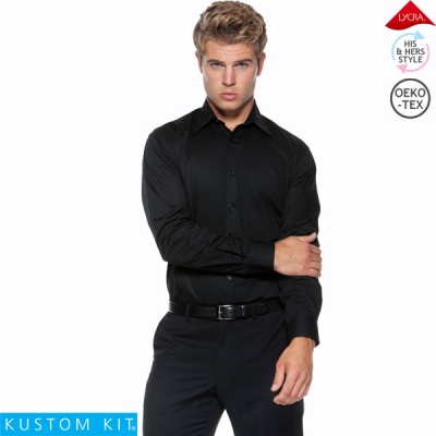 Kustom Kit Mens Long Sleeve Bar Shirt - KK121X