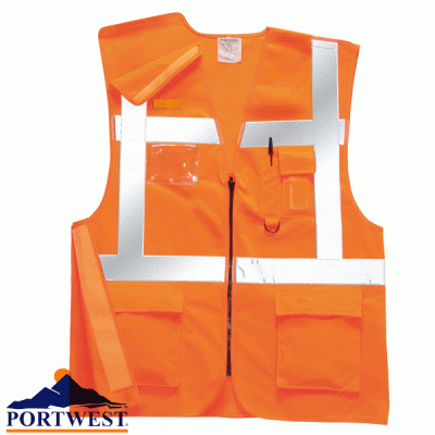 Hi Vis Executive Rail Vest GO/RT Anti Entanglement - RT26