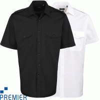 Premier Mens Short Sleeve Pilot Shirt - PR212X
