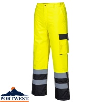 Portwest Hi-Vis Contrast Trousers Lined - S686X