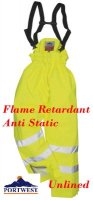 Unlined Hi Vis Breathable Antistatic Flame Retardant Trousers - S780