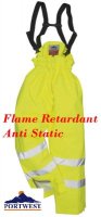 Lined Hi Vis Breathable Antistatic Flame Retardant Trousers - S781
