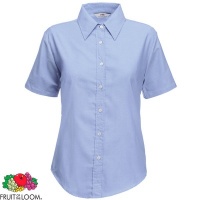 Fruit of the Loom Ladies Short Sleeve Oxford Shirt - SS003X