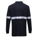 Portwest Flame Resistant Anti-Static Long Sleeve Polo Shirt with Reflective Tape - FR03
