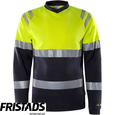 Fristads Flamestat Hi Vis Long Sleeve T Shirt Class 1 7107 TFL - 133268