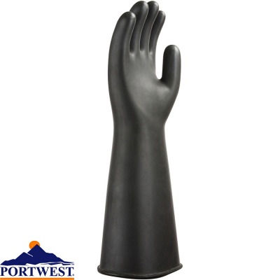 Portwest Heavyweight Latex Rubber Chemical Protection Gauntlet - A802