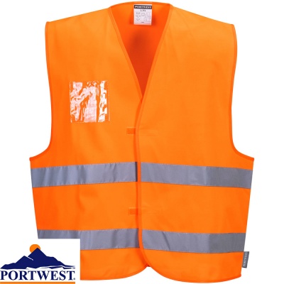 Portwest Hi-Vis Vest with ID Holder - C475