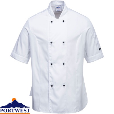 Portwest Rachel Ladies Short Sleeve Chefs Jacket - C737