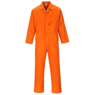 Mens Action Zip Front Fastening Protective Workwear Coverall Boilersuit 