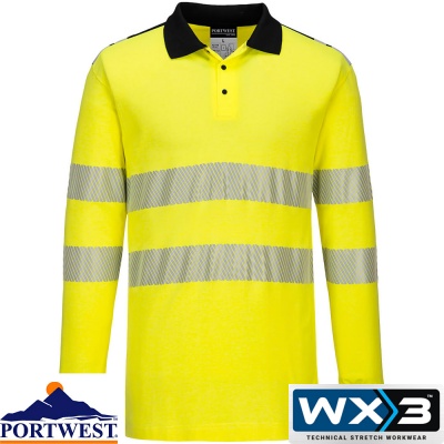 Portwest WX3 Flame Resistant Hi-Vis Polo Shirt - FR702