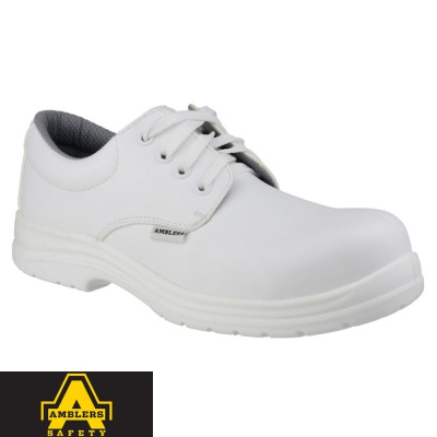 Amblers White Hygiene Lace-up Shoe - FS511
