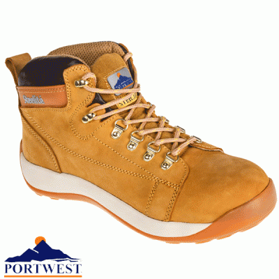 Steelite Half Hoge Nubuck Schoen SB HRO maat 42 8, Honey Steelite Half Hoge Nubuck Schoen SB HRO maat 42 8, Honey