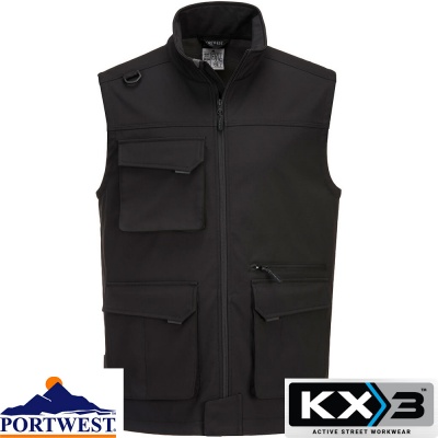 Portwest KX3 Water Resistant Lightweight Softshell Gilet (3L) - KX363
