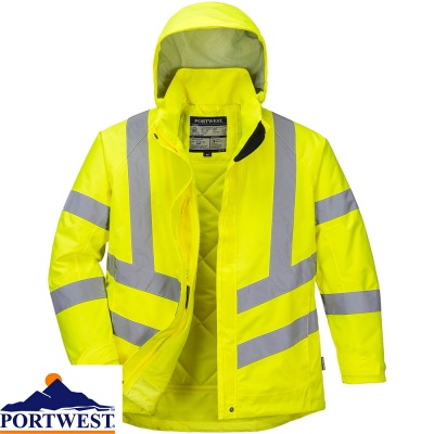 Portwest Women's Hi Vis Waterproof Winter Jacket - LW74