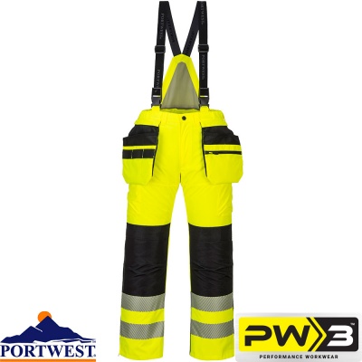 Portwest PW3 Hi-Vis Waterproof Winter Trouser - PW351