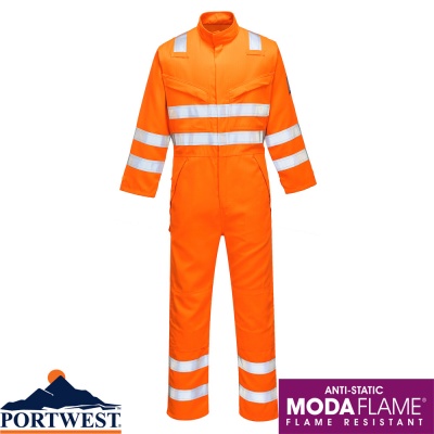 Portwest Modaflame RIS Flame Resistant Orange Coverall - MV91