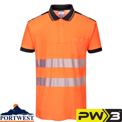 Portwest PW3 Hi-Vis Vision Polo Shirt - T180