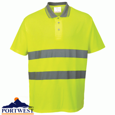Portwest Cotton Comfort Hi Vis Polo Shirt - S171