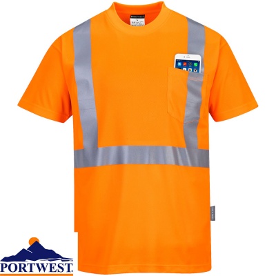 Portwest Hi-Vis Pocket T-Shirt - S190