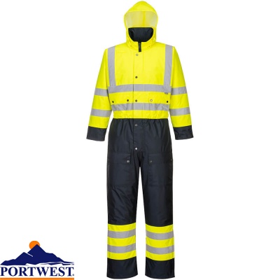 Portwest Hi Vis Contrast Quilted Coverall - S485X