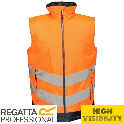 Regatta Hi Vis Pro Insulated Bodywarmer Waterproof Breathable Windproof - TRA840