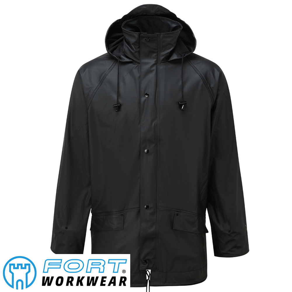 Sizes S-XXXL Fort Flex Waterproof Work Jacket /& Trousers Navy PU TRICOT Fabric
