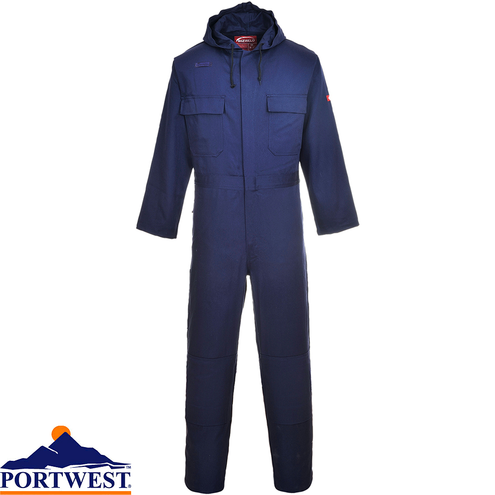 Portwest Bizweld Hood Boiler Suit Resistant Flame Coverall Overall WorkWear BIZ6 