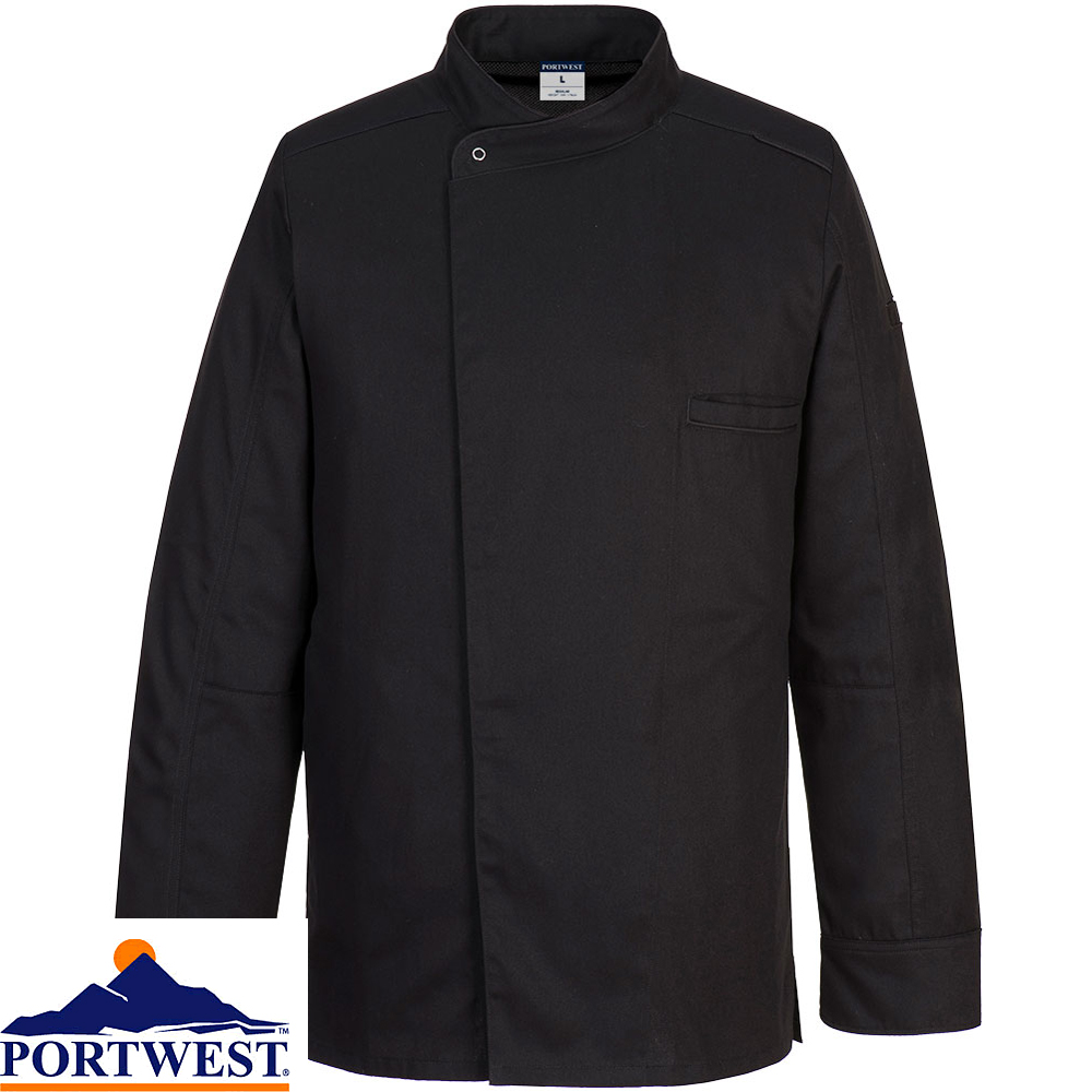 Portwest Surrey Slim Fit Chefs Jacket L/S C835