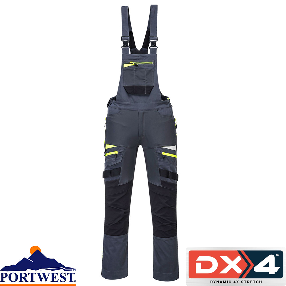 ウェア  PRO BIB Portwest DX4 Work Bib and Brace - DX441