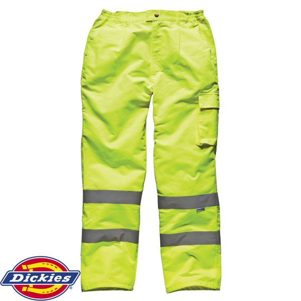 Yellow High Vis Waterproof Over trousers  Bodyguard Workwear