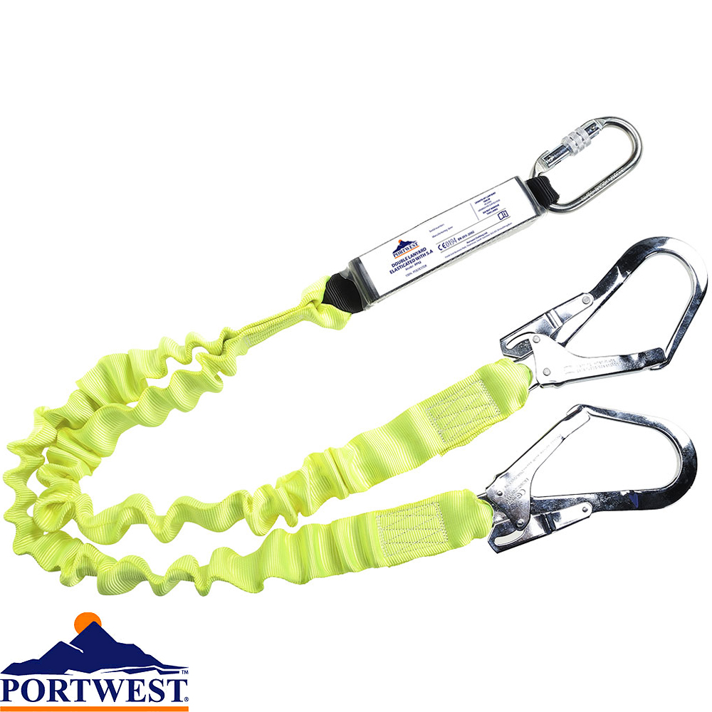 Portwest Double Lanyard Elasticated With Shock Absorber FP52