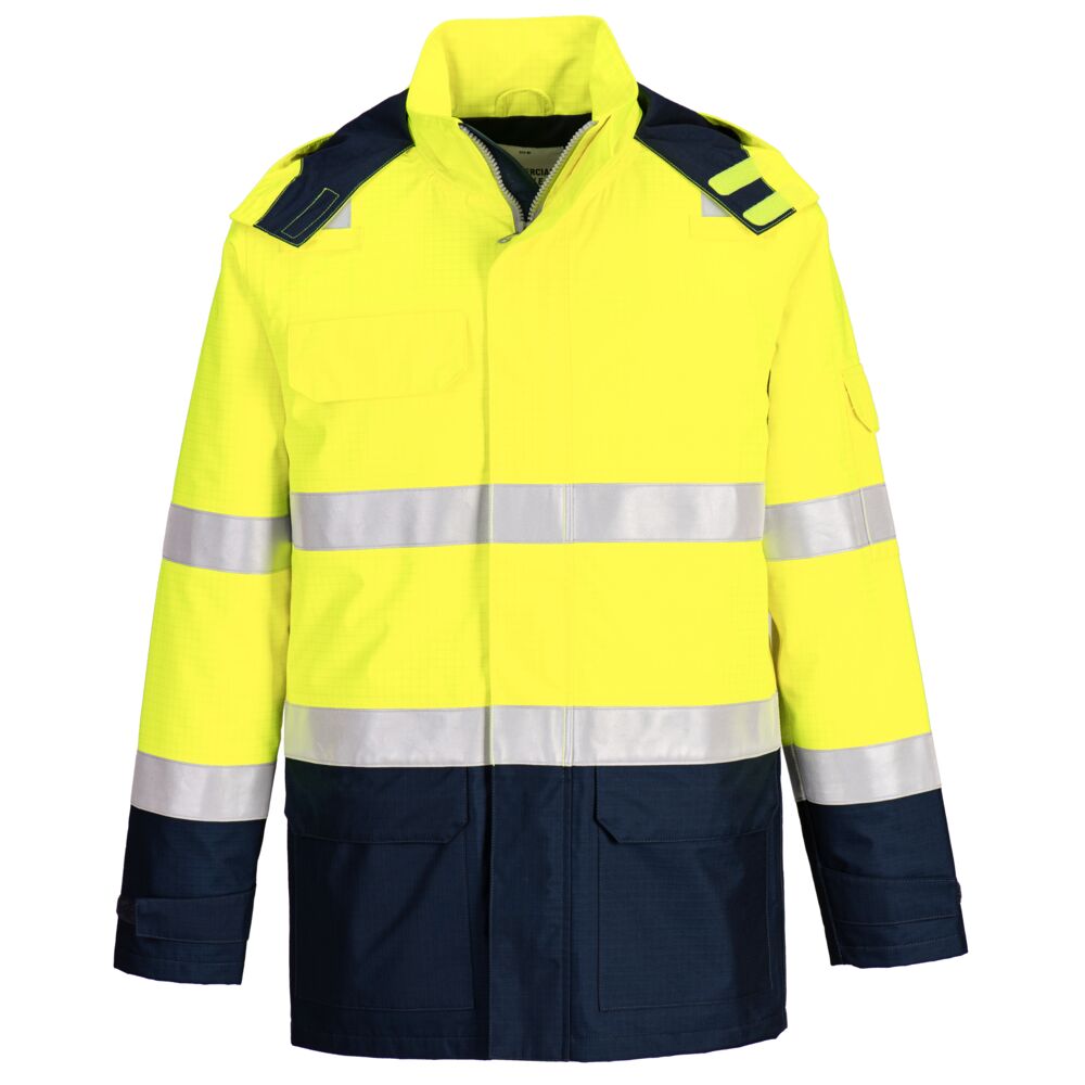 Portwest Bizflame Rain+ Hi-Vis Multi-Norm Contrast FR Jacket - FR605