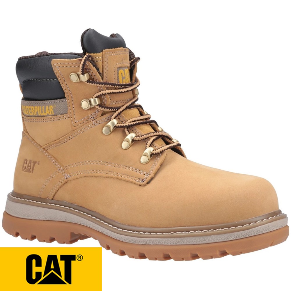 CAT Caterpillar Fairbanks Safety Boots Mens S3 Industrial Steel Toe Work Shoes 