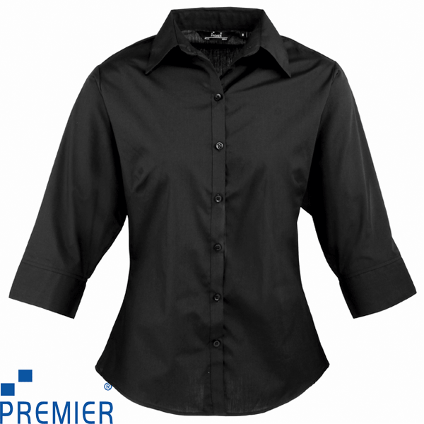Royal blue button up blouses for women black