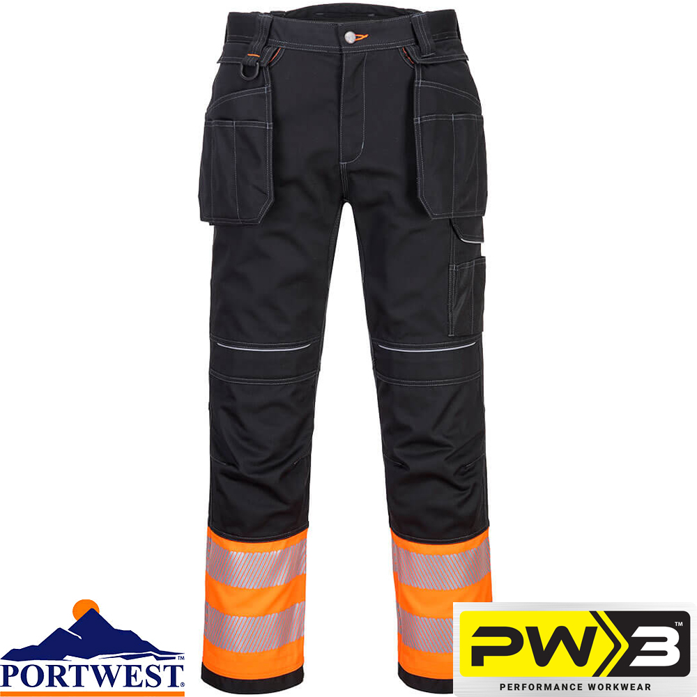 Portwest Men's Durable Abrasion Resistance Hardwearing Work Multi Pocket Trouser 