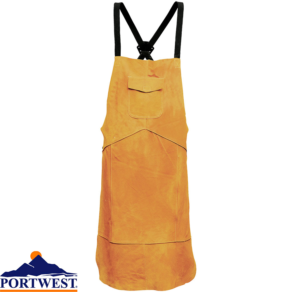 Welding apron outlet