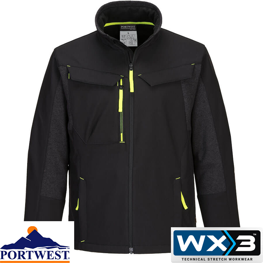 Portwest WX3 Eco Hybrid Water Resistant Softshell Jacket 2L T753