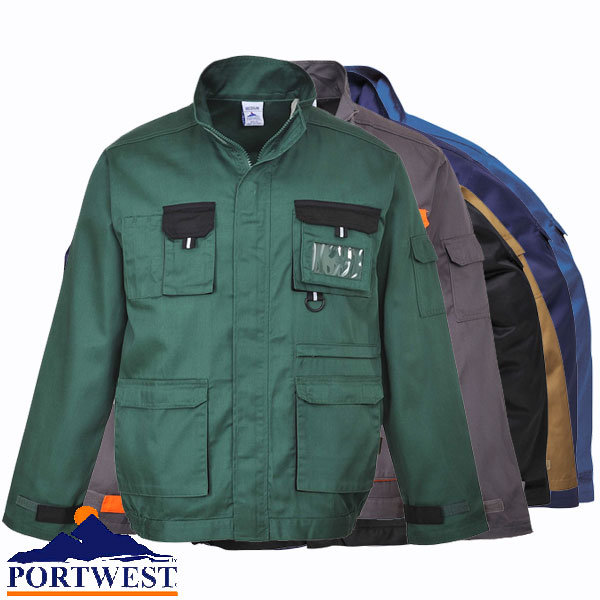 Portwest TX30 Texo Contrast Rain Waterproof Jacket Warm Padded Durable Quality