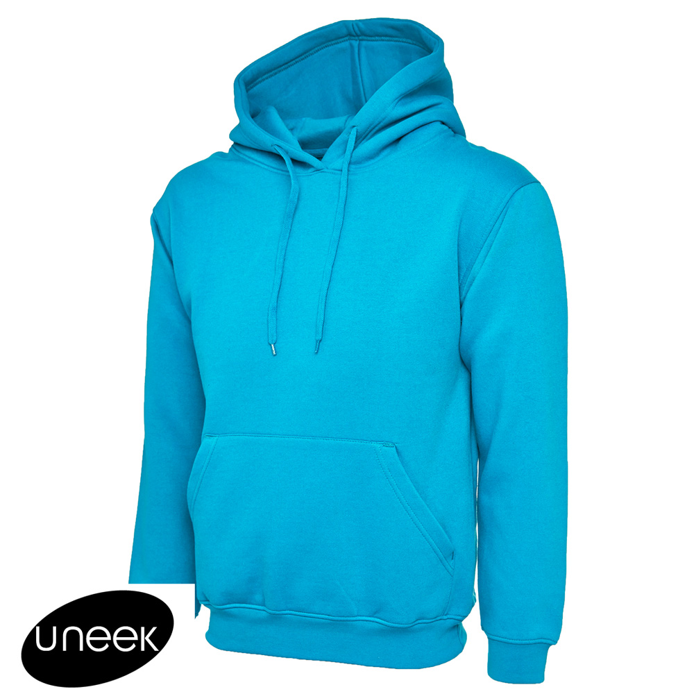 UC502 Uneek Classic Hooded Sweatshirt 22 COLOURS Unisex Hoodie Jumper Top