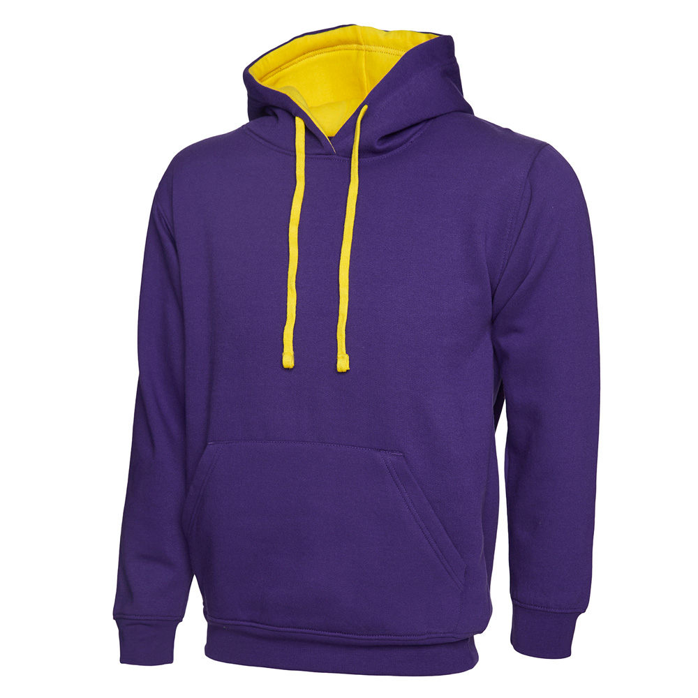 Uneek Contrast Hooded Sweatshirt UC507
