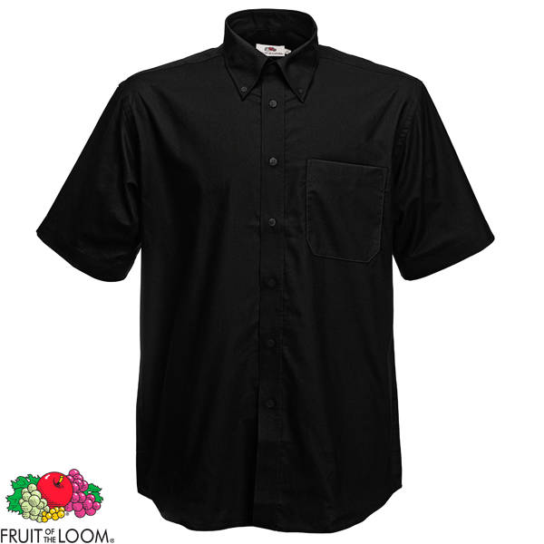 black short sleeve oxford