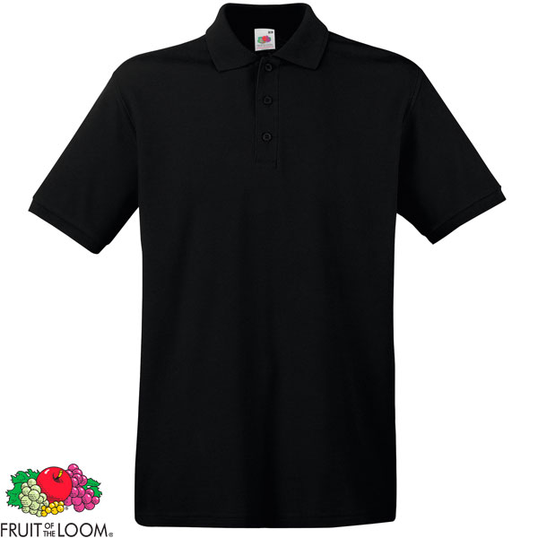 Mens Polo Shirts Fruit of the Loom Premium Polo 100% Cotton Polo Shirt SS255