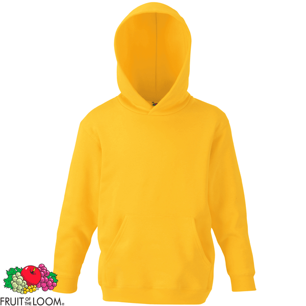 Fruit of the Loom Unisex Kids Pull-over Classic Hooded Sweat 