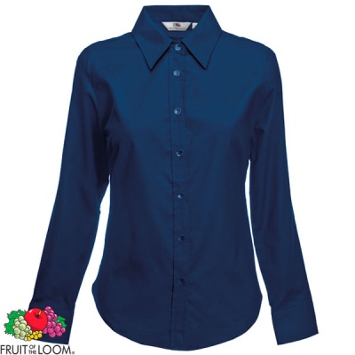 Fruit of the Loom Ladies Long Sleeve Oxford Shirt - SS001