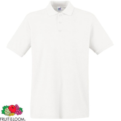 Mens Polo Shirts Fruit of the Loom Premium Polo 100% Cotton Polo Shirt SS255