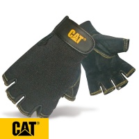 Cat Half Finger Pig Skin Gloves - 12202