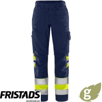 Fristads Green Women's Hi Vis Trousers Class 1 2652 GPLU - 131983